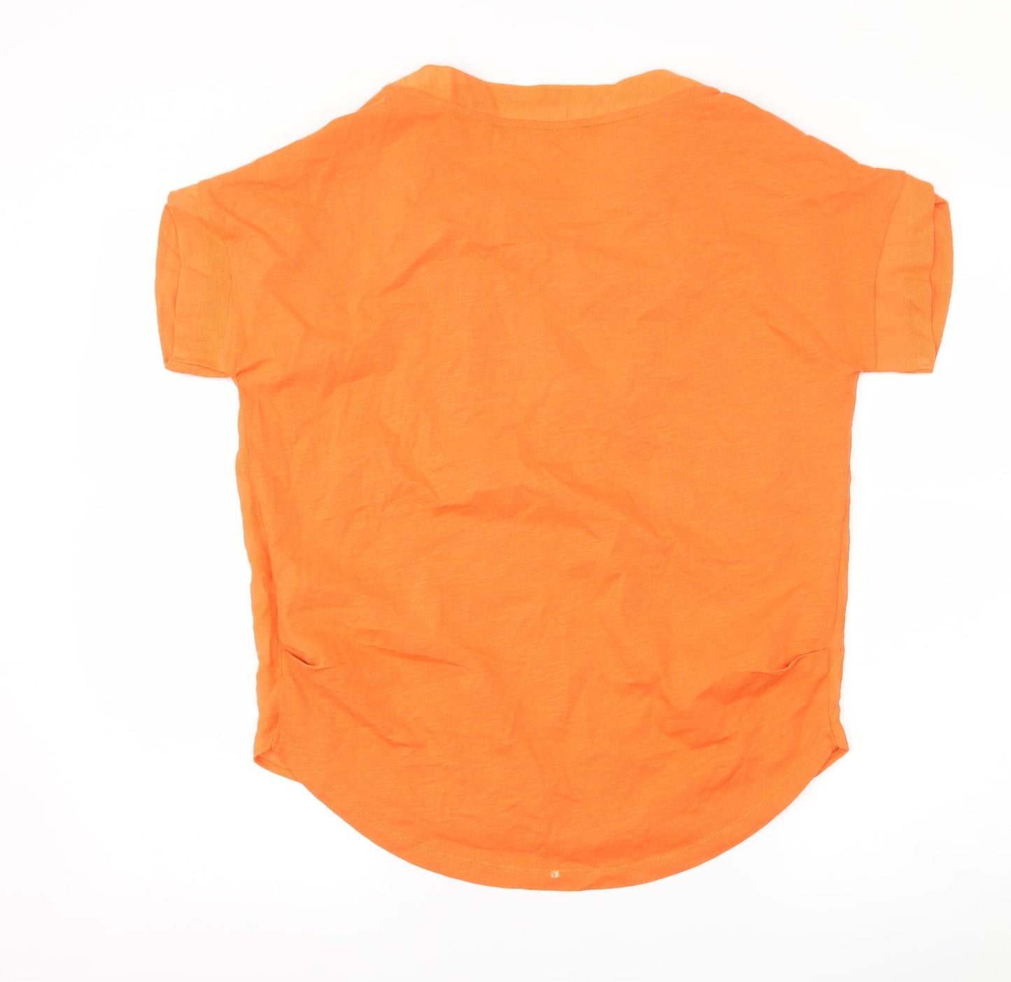 NEXT Womens Orange Striped  Basic T-Shirt Size 8