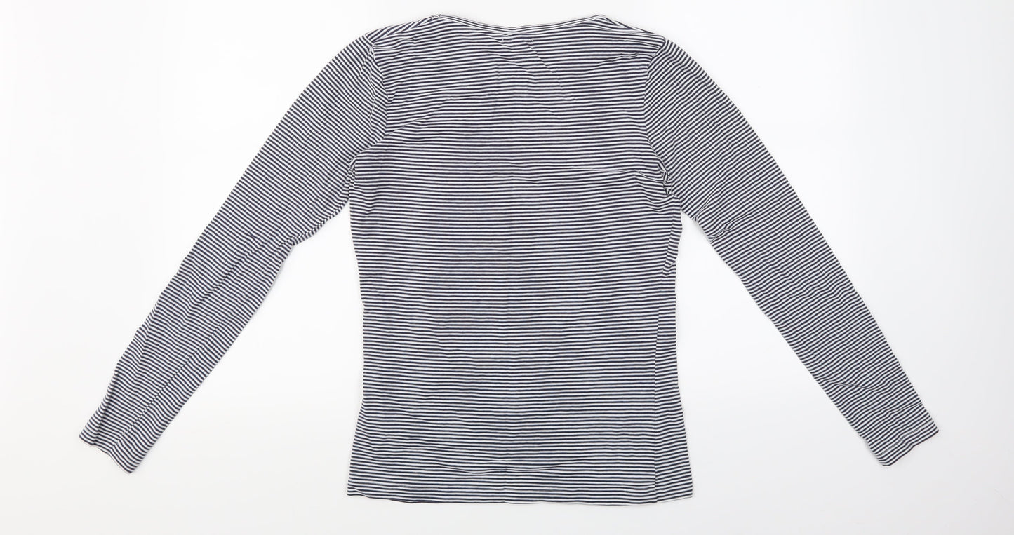 New Look Womens Blue Striped  Pullover Jumper Size 10