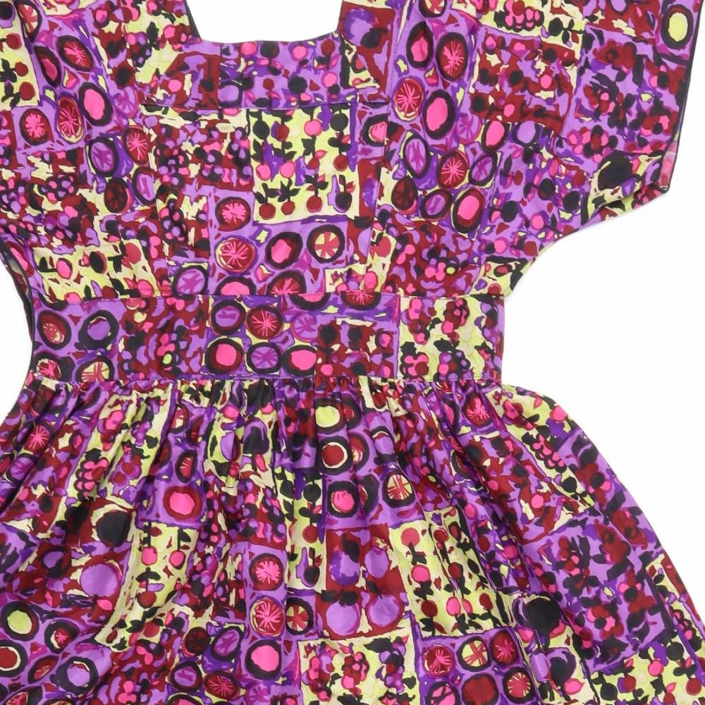 ANNA Womens Multicoloured Geometric  A-Line  Size 6
