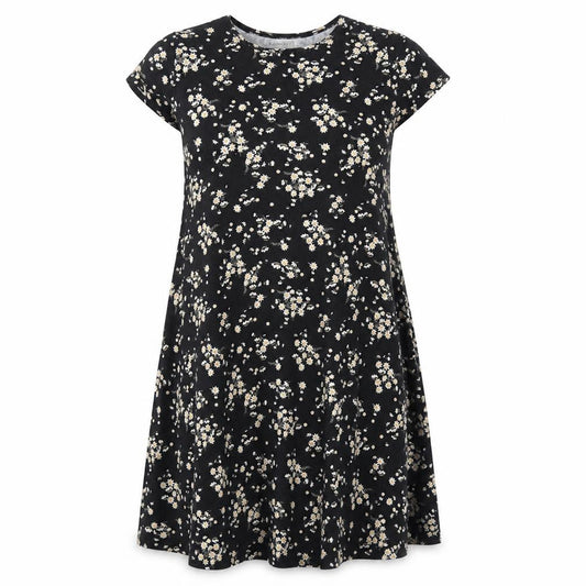 Glamorous Womens Multicoloured Floral  T-Shirt Dress  Size S