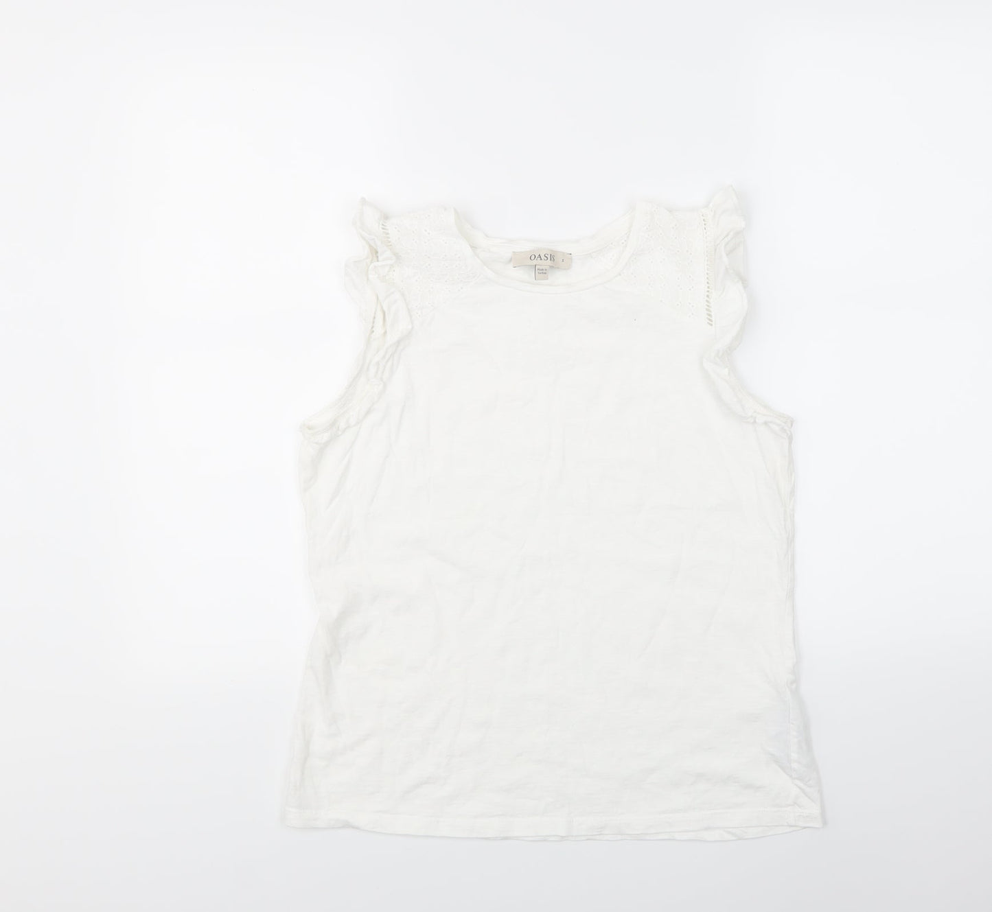 Oasis Womens White   Basic Tank Size S