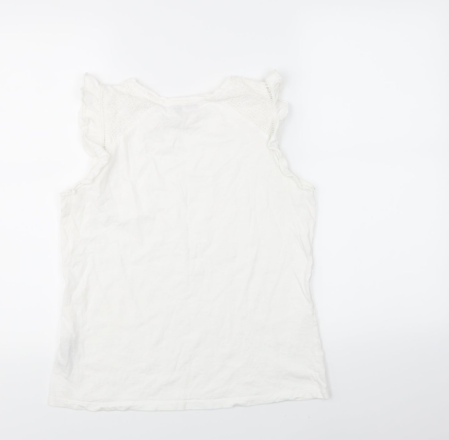 Oasis Womens White   Basic Tank Size S