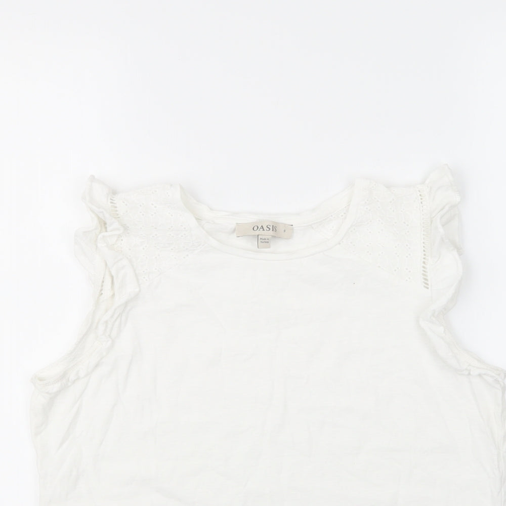 Oasis Womens White   Basic Tank Size S