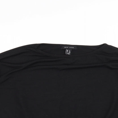 Close-up detail of New Look women’s black jumper, size S