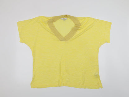 Additional front view of Next women’s yellow basic t-shirt, size L