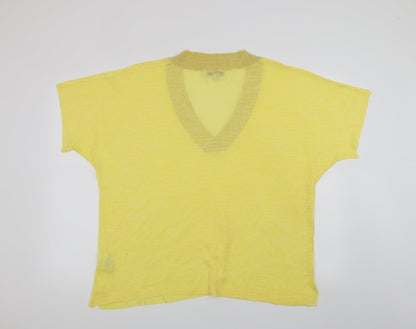 Back view of Next women’s yellow basic t-shirt, size L