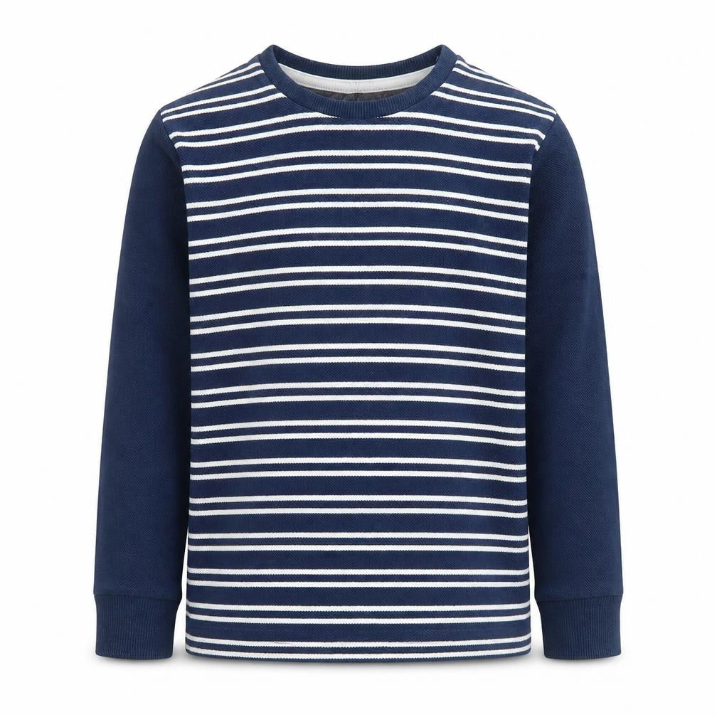 Matalan Boys Blue Striped  Pullover Sweatshirt Size 6-7 Years