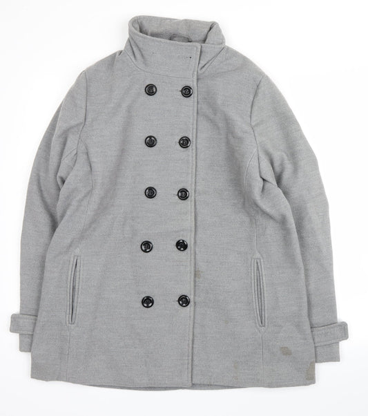 atmosphre Womens Grey   Trench Coat Coat Size 16