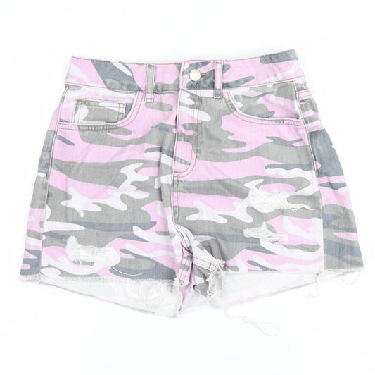 New Look Girls Pink Camouflage  Cargo Shorts Size 14 Years
