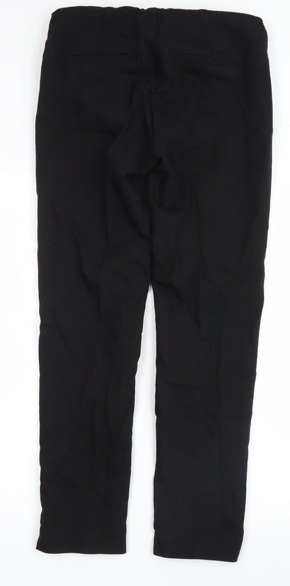 Back view of ecru women’s black trousers, size UK 8