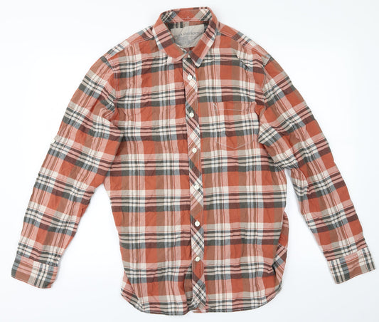 Debenhams Mens Red Plaid   Button-Up Size L
