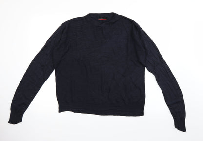 Additional front view of PIERE CANDIN men’s blue jumper, size L