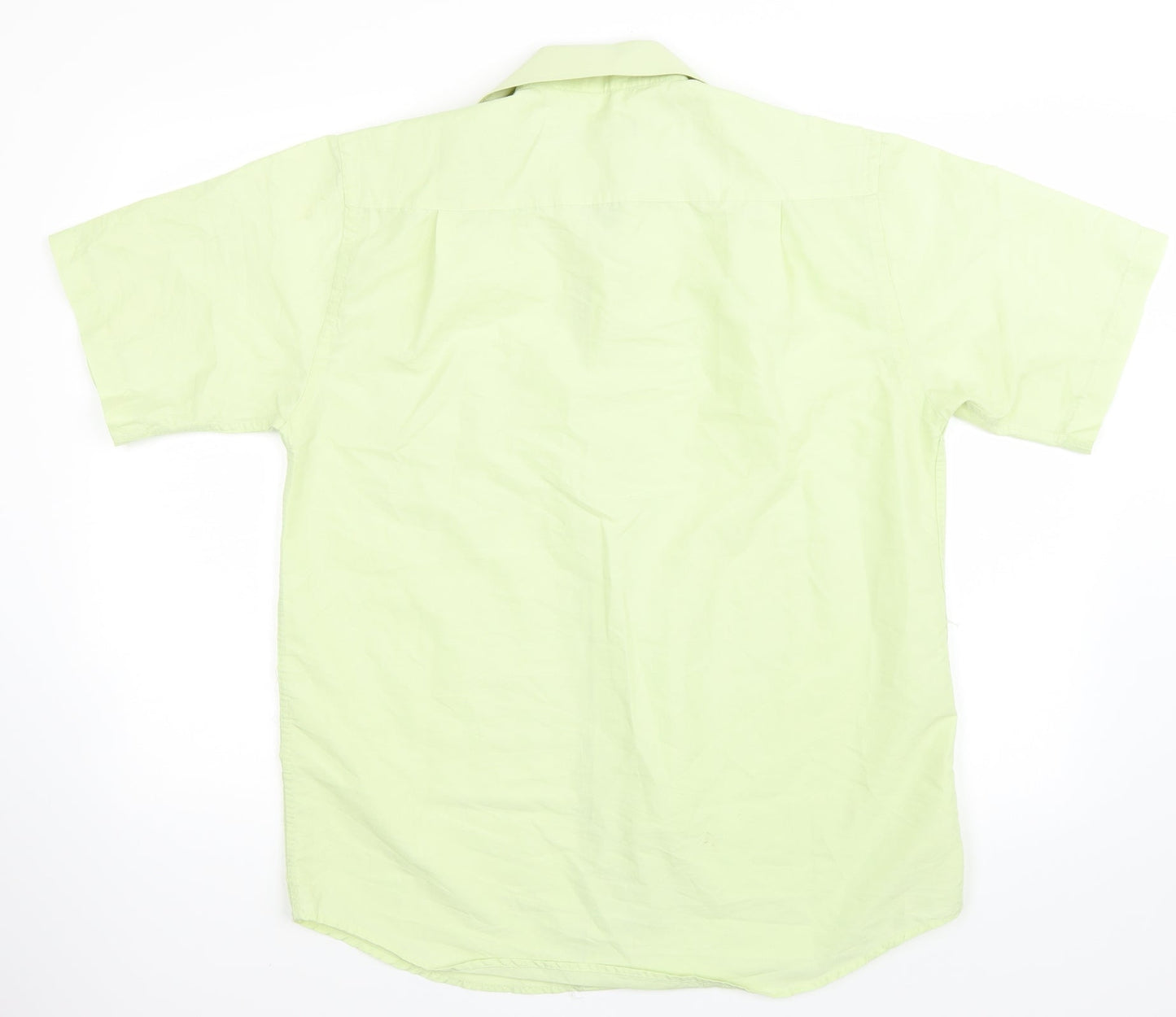Biente Mens Green    Button-Up Size 15.5