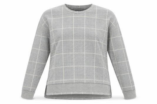Primark Womens Grey Check  Pullover Sweatshirt Size M