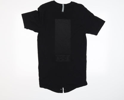 Back view of A.C.E men’s black t-shirt, size M, - all can exist