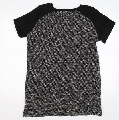 Back view of Miss Selfridge women’s grey knit jumper, size UK 14, - smock