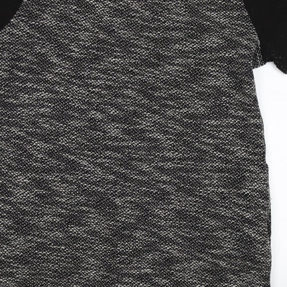 Brand and care label for Miss Selfridge women’s grey knit jumper, size UK 14, - smock