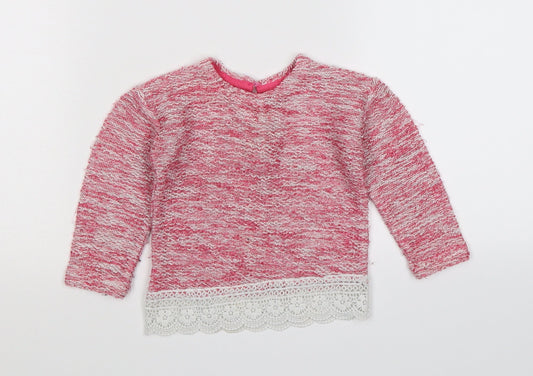 Primark Girls Pink  Knit Pullover Jumper Size 3-6 Months