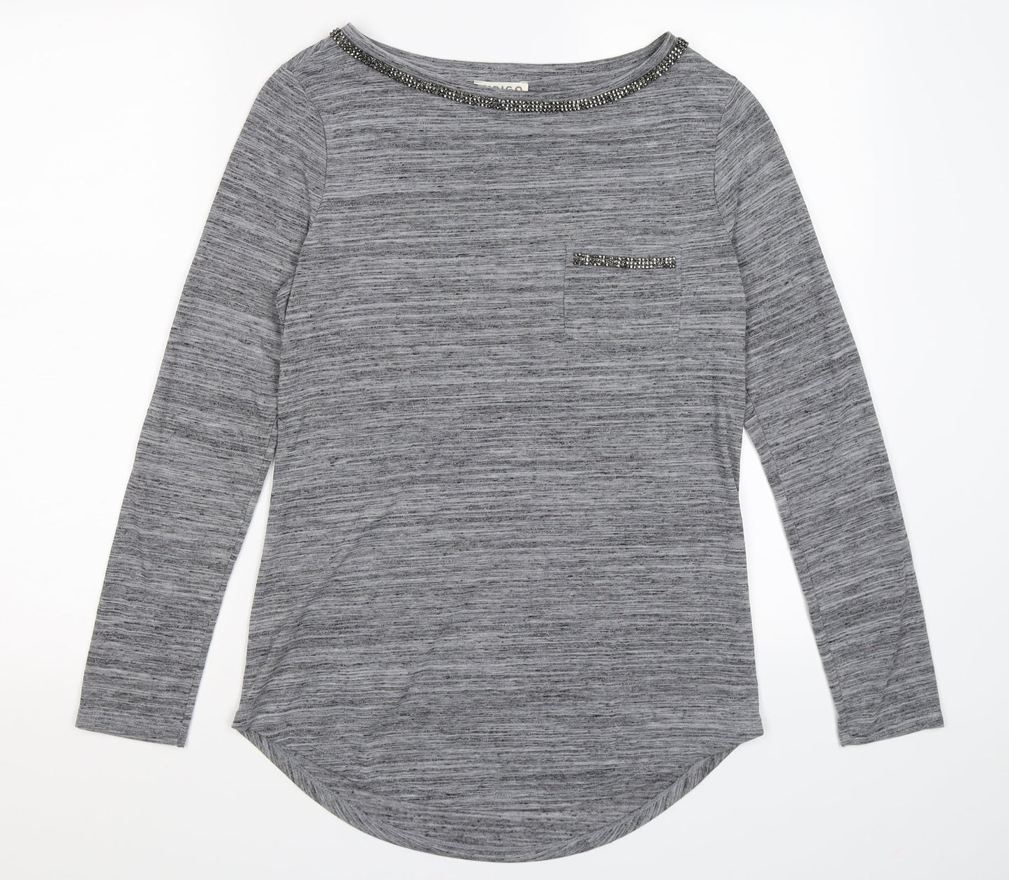 Indigo Womens Grey   Basic Blouse Size 12