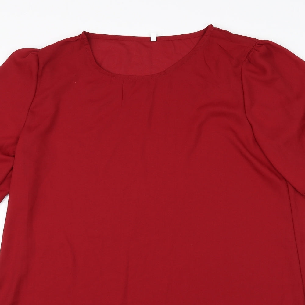 Preworn Womens Red   Basic Blouse Size XL