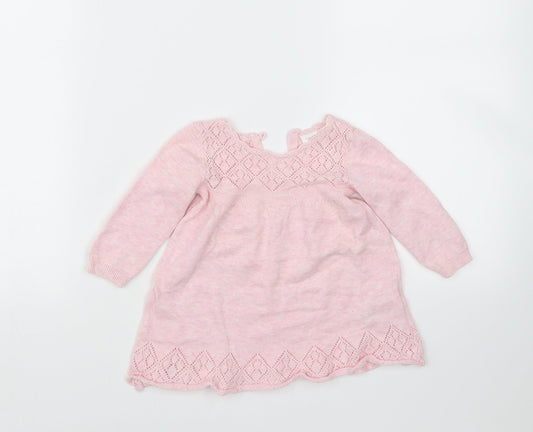 NEXT Girls Pink   Jumper Dress  Size 3-6 Months