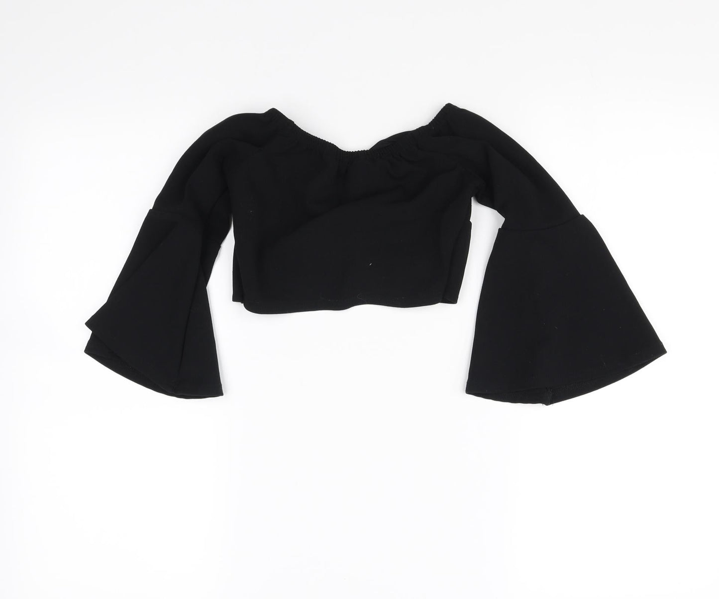 New Look Womens Black   Cropped Blouse Size 6
