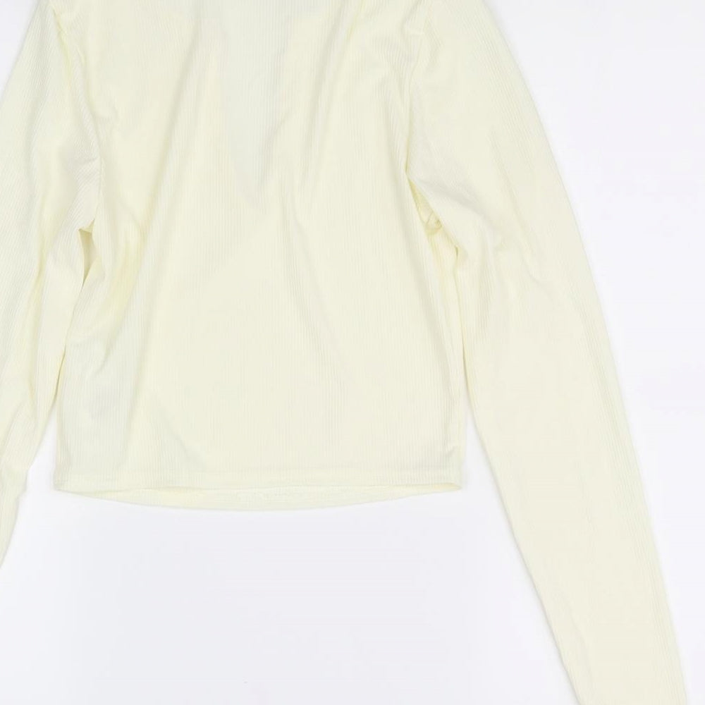 Missguided Womens Yellow   Basic T-Shirt Size 10