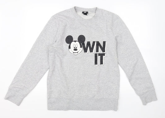 H&M Womens Grey   Pullover Jumper Size S