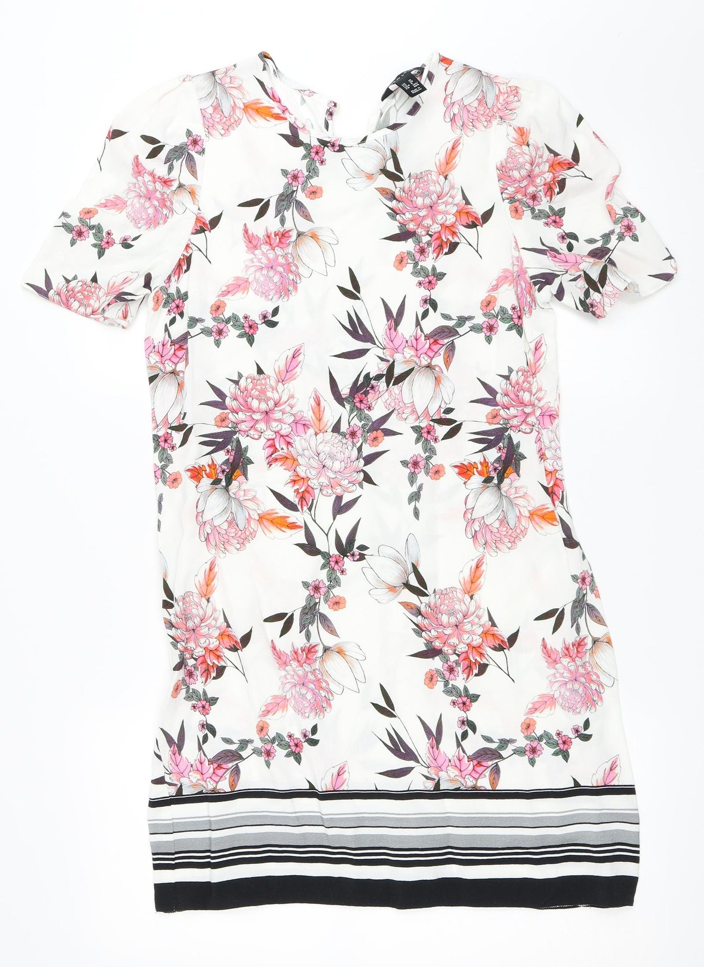 New Look Womens Ivory Floral  Shift  Size 10