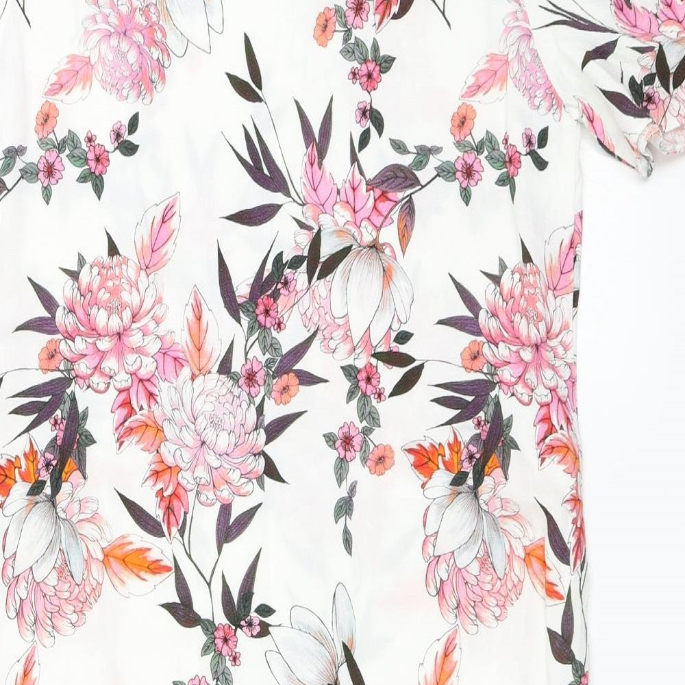 New Look Womens Ivory Floral  Shift  Size 10
