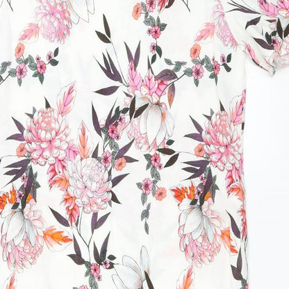 Preloved New Look Womens Ivory Floral  Shift  Size 10 - Label