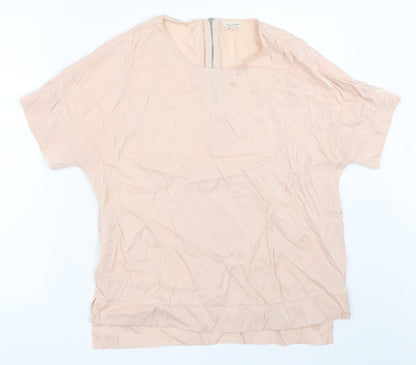 Additional front view of River Island women’s pink basic blouse, size UK 12