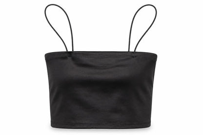 Front view of H&M women’s black cropped blouse, size XS