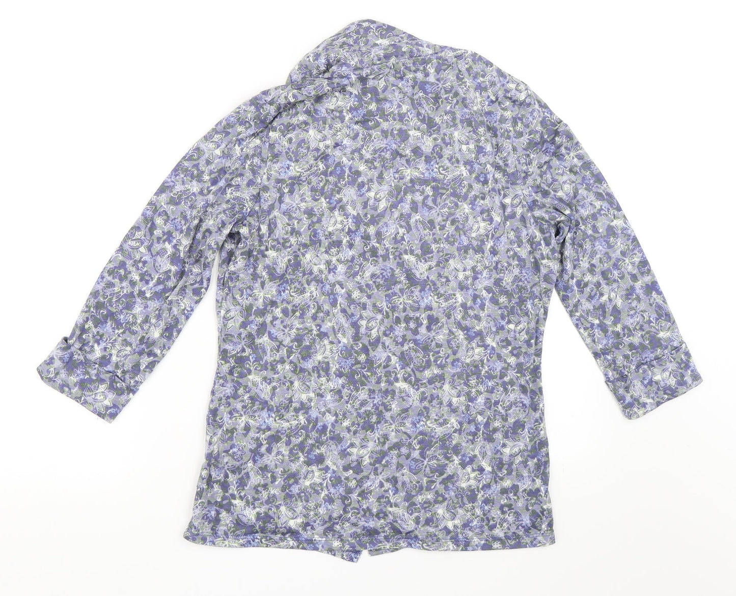 Per Una Womens Blue   Basic Button-Up Size 8