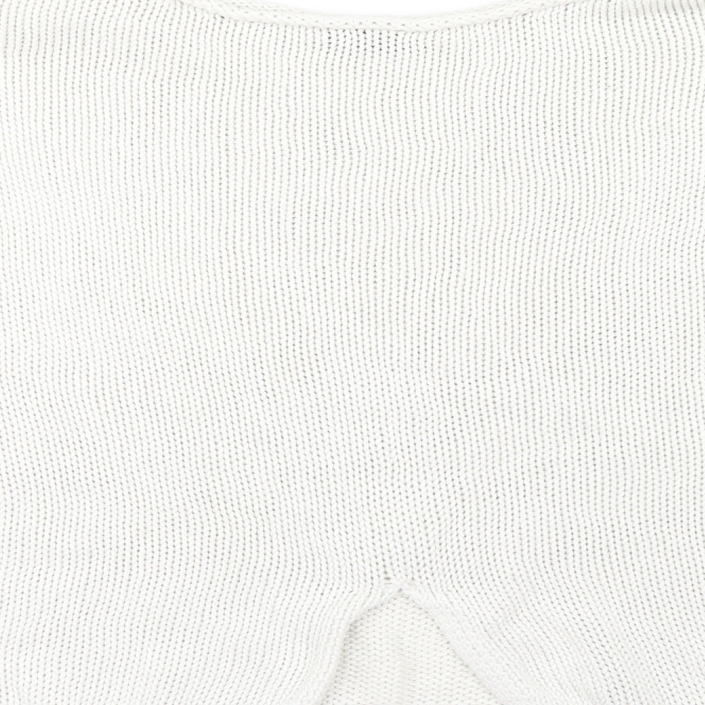 Topshop Womens Ivory  Knit Pullover Jumper Size 10