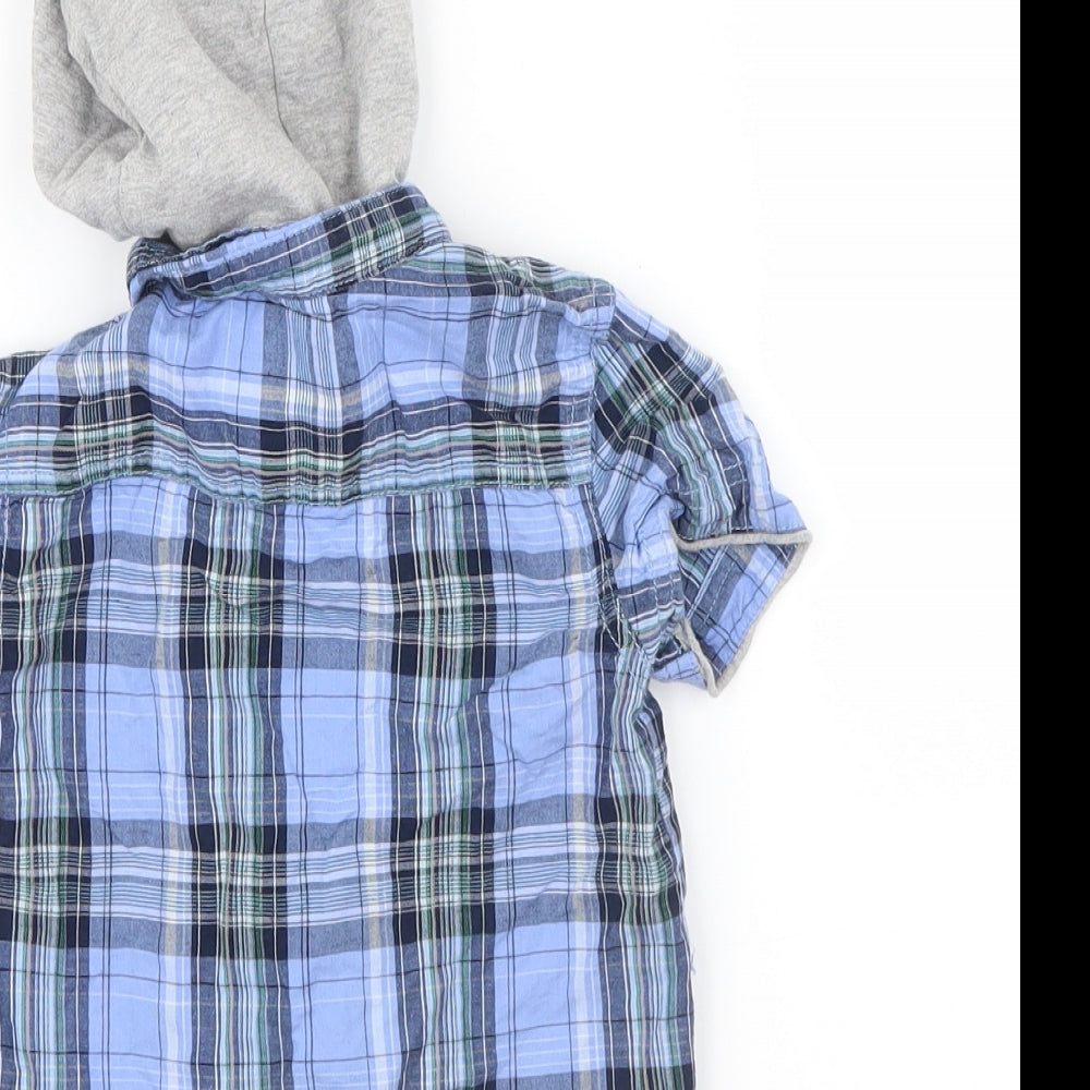 Hadleigh London Boys Blue Check  Basic Button-Up Size 18-24 Months