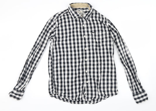 Flying Machine Mens Blue Check   Button-Up Size M
