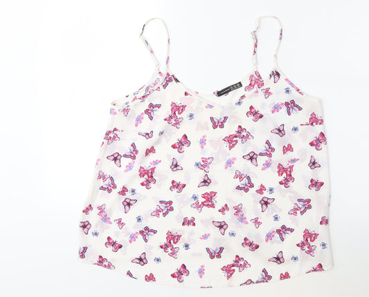 Atmosphere Womens Pink Floral  Basic Blouse Size 14