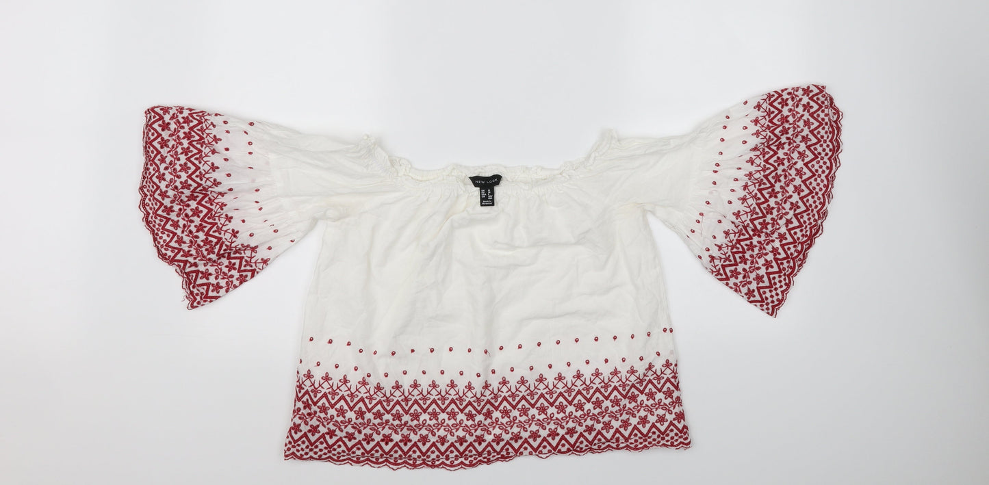 New Look Womens White   Basic Blouse Size 12
