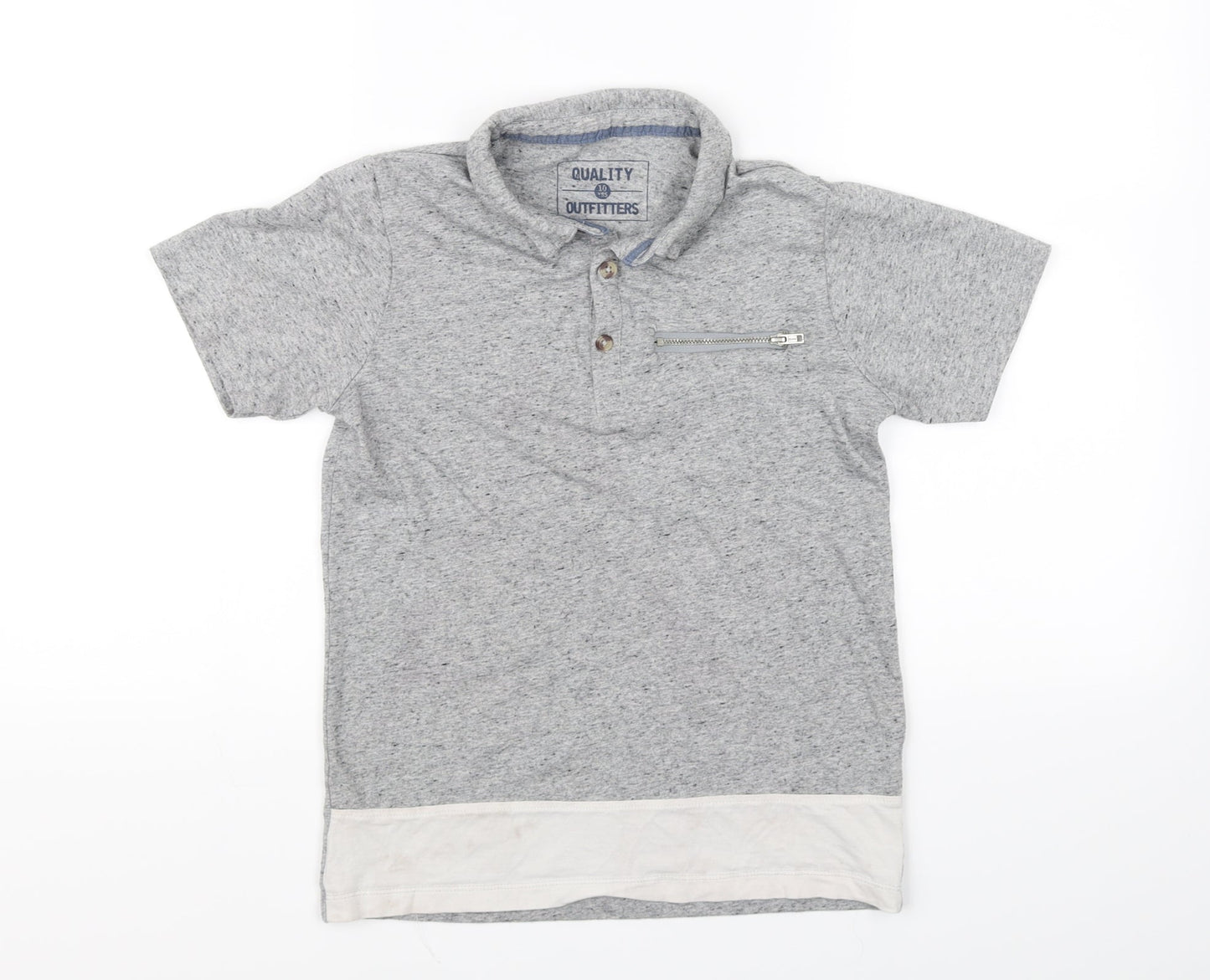 quality outfitters Boys Grey   Basic Polo Size 10 Years