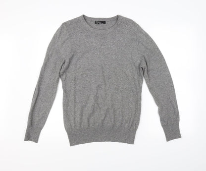 Front view of Kinga women’s grey jumper, size XL