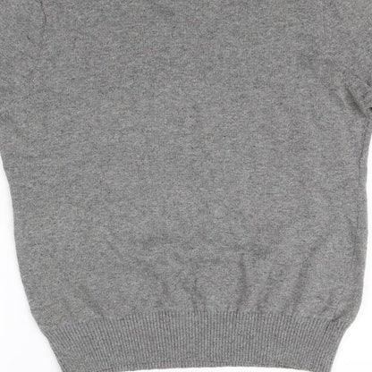 Brand and care label for Kinga women’s grey jumper, size XL