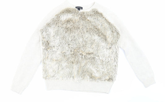 Topshop Womens Beige   Pullover Jumper Size 8