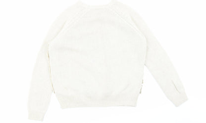 Back view of Topshop women’s beige jumper, size UK 8