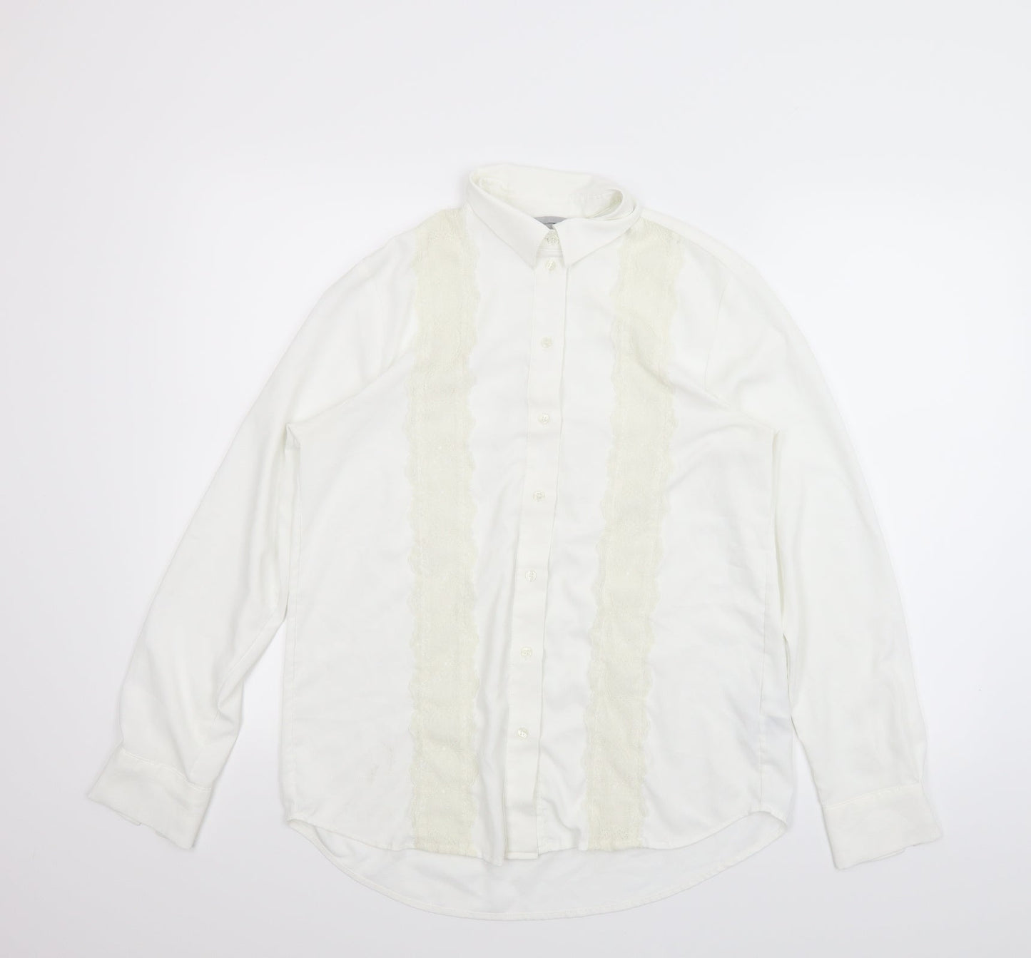 H&M Womens White   Basic Button-Up Size 6