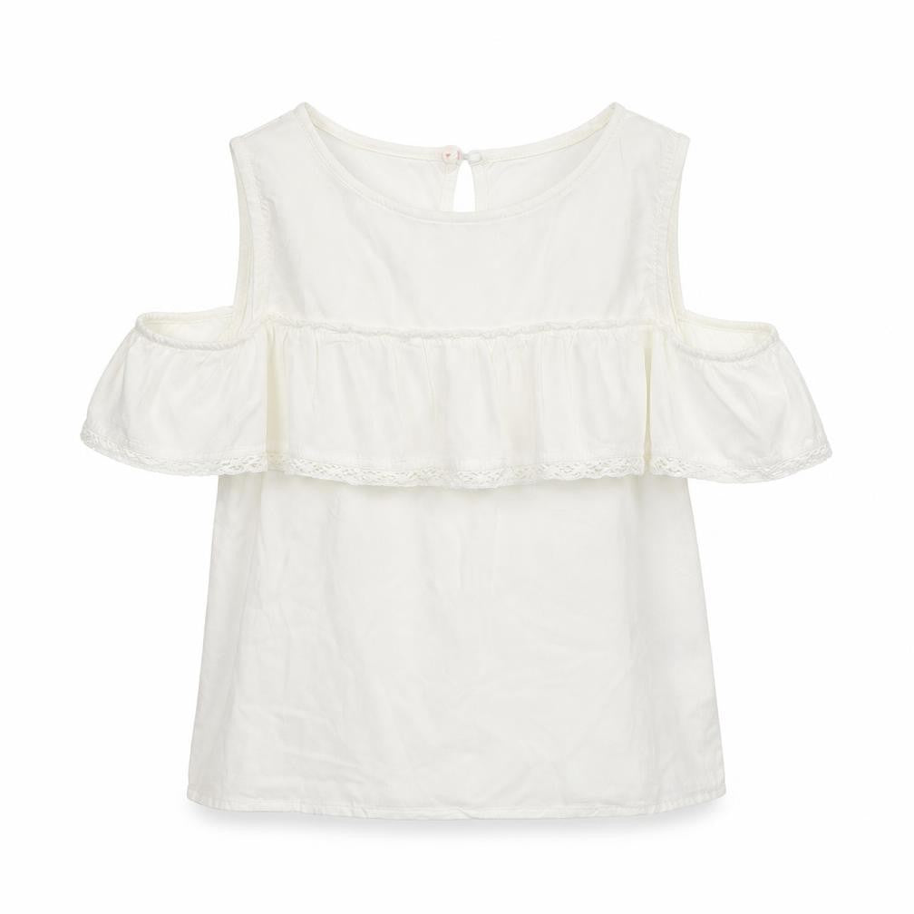 H&M Girls White   Basic Blouse Size 11-12 Years