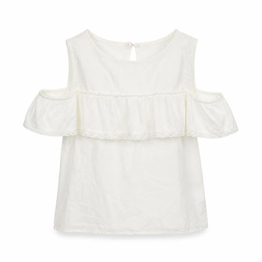 H&M Girls White   Basic Blouse Size 11-12 Years