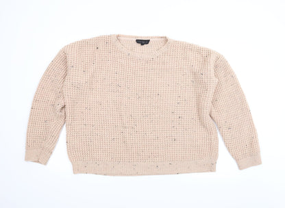 Additional front view of Topshop women’s pink jumper, size UK 14