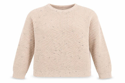 Front view of Topshop women’s pink jumper, size UK 14