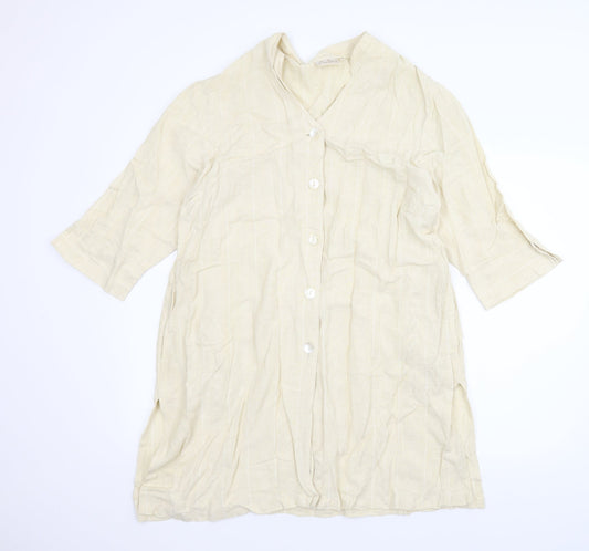 Adini Womens Beige   Shirt Dress  Size M
